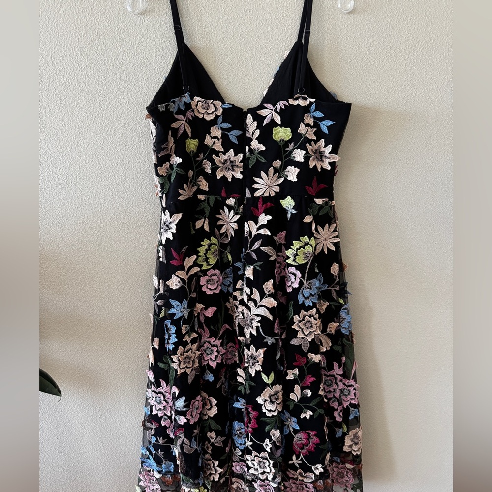 STUNNING! Floral Rustic Boho DRESS THE POPULATION Maren Carnation Cocktail (L) - Picture 6 of 9